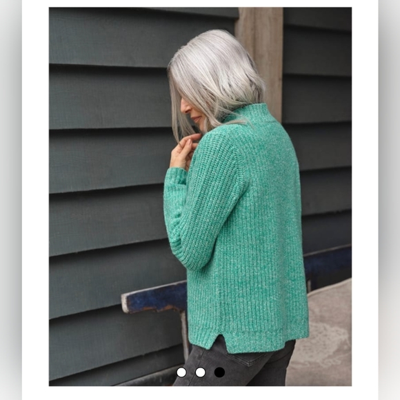 Woolovers Lambswool Twist Turtleneck Sweater - Picture 4 of 5